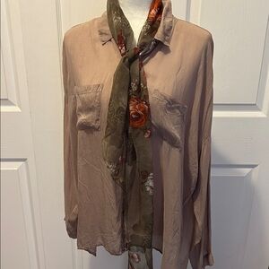 Maven West Cupro Latte Blouse